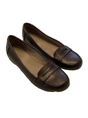 Life Stride Shoes Women's Size US 7.5M  Penny Loafers Vegan Leather Brown